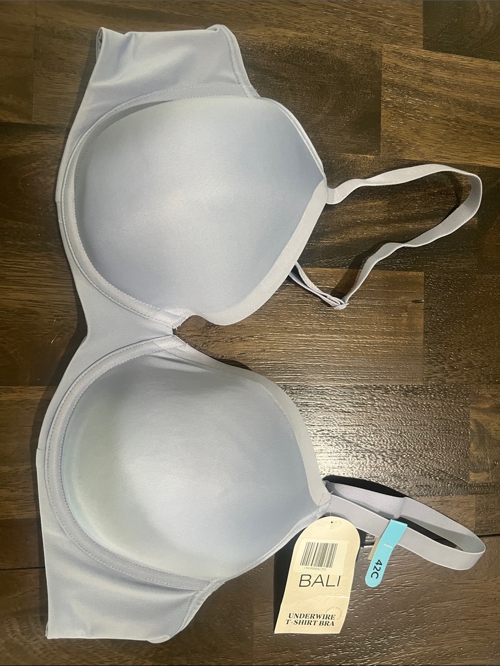 Bali 42C 42 C NWT Blue Underwire T Shirt Bra Convertible Straps Underwire